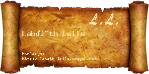 Labáth Leila névjegykártya